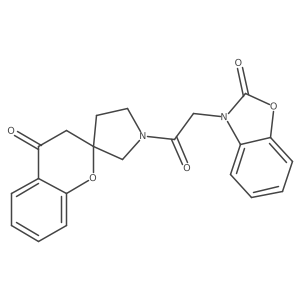 1'-[2-(2-Oxo-2,3-dihydro-1,3-benzoxazol-3-yl)acetyl]-3,4-dihydrospiro[1-benzopyran-2,3'-pyrrolidine]-4-one Structure