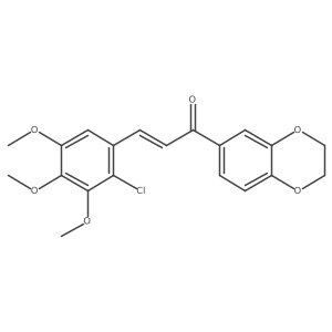 (2E)-3-(2-chloro-3,4,5-trimethoxyphenyl)-1-(2,3-dihydro-1,4-benzodioxin-6-yl)prop-2-en-1-one Structure