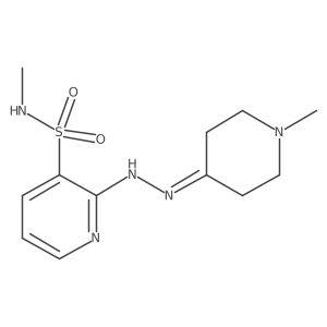 N-methyl-2-[2-(1-methylpiperidin-4-ylidene)hydrazino]pyridine-3-sulfonamide结构式