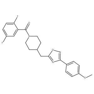 1-(2,5-Difluorobenzoyl)-4-{[3-(4-methoxyphenyl)-1,2,4-oxadiazol-5-yl]methyl}piperidine结构式