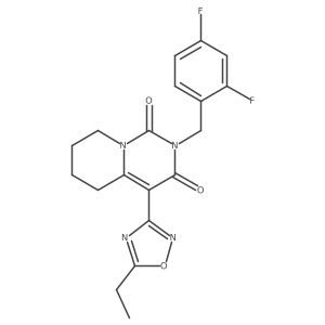 2-(2,4-difluorobenzyl)-4-(5-ethyl-1,2,4-oxadiazol-3-yl)-5,6,7,8-tetrahydro-1H-pyrido[1,2-c]pyrimidine-1,3(2H)-dione结构式