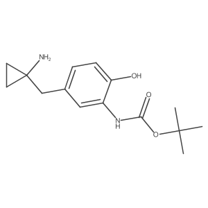 tert-butyl N-{5-[(1-aminocyclopropyl)methyl]-2-hydroxyphenyl}carbamate结构式