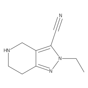 2-ethyl-4,5,6,7-tetrahydro-2H-pyrazolo[4,3-c]pyridine-3-carbonitrile Structure