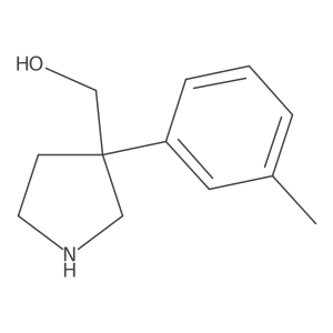 [3-(3-Methylphenyl)pyrrolidin-3-yl]methanol Structure