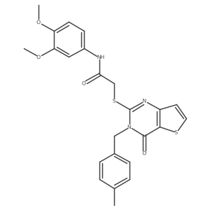 N-(3,4-dimethoxyphenyl)-2-((3-(4-methylbenzyl)-4-oxo-3,4-dihydrothieno[3,2-d]pyrimidin-2-yl)thio)acetamide Structure