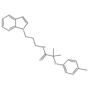 N-(3-(1H-pyrrolo[2,3-b]pyridin-1-yl)propyl)-2-(4-chlorophenoxy)-2-methylpropanamide Structure