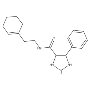 N-[2-(cyclohexen-1-yl)ethyl]-5-phenyltriazolidine-4-carboxamide结构式
