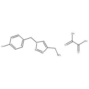 oxalic acid; {1-[(4-fluorophenyl)methyl]-1H-1,2,3-triazol-4-yl}methanamine结构式