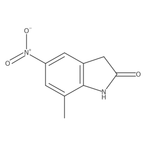 1,3-Dihydro-7-methyl-5-nitro-2H-indol-2-one Structure