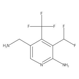 5-(Aminomethyl)-3-(difluoromethyl)-4-(trifluoromethyl)pyridin-2-amine Structure