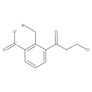 1-(2-(Bromomethyl)-3-nitrophenyl)-3-chloropropan-1-one Structure