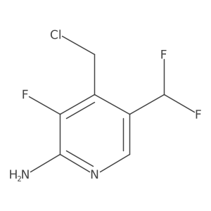 4-(Chloromethyl)-5-(difluoromethyl)-3-fluoropyridin-2-amine结构式