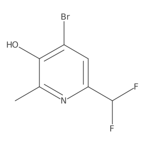 4-Bromo-6-(difluoromethyl)-2-methylpyridin-3-ol Structure