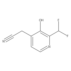 2-(Difluoromethyl)-3-hydroxypyridine-4-acetonitrile Structure