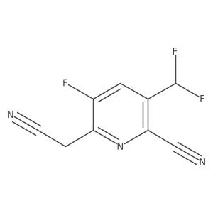 6-(Cyanomethyl)-3-(difluoromethyl)-5-fluoropicolinonitrile Structure