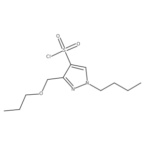 1-butyl-3-(propoxymethyl)-1H-pyrazole-4-sulfonyl chloride Structure