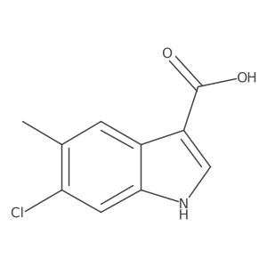 6-chloro-5-methyl-1H-indole-3-carboxylic acid Structure