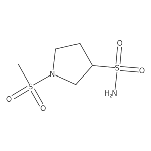 1-Methanesulfonylpyrrolidine-3-sulfonamide结构式