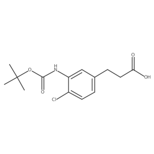 3-(3-((tert-Butoxycarbonyl)amino)-4-chlorophenyl)propanoic acid Structure