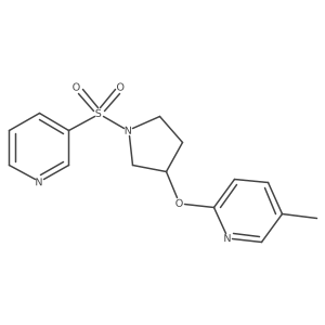 5-Methyl-2-((1-(pyridin-3-ylsulfonyl)pyrrolidin-3-yl)oxy)pyridine结构式