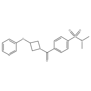 N,N-dimethyl-4-(3-(pyridin-3-yloxy)azetidine-1-carbonyl)benzenesulfonamide结构式