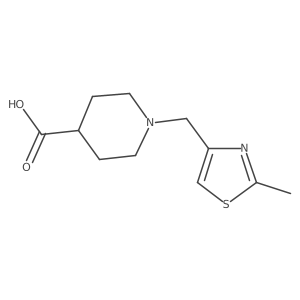 1-[(2-Methyl-1,3-thiazol-4-yl)methyl]piperidine-4-carboxylic acid Structure
