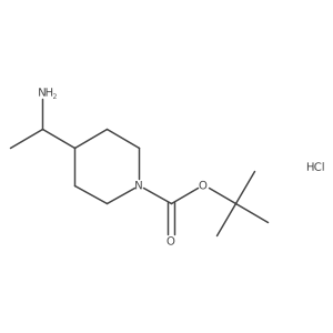 tert-Butyl 4-(1-aminoethyl)piperidine-1-carboxylate hydrochloride Structure