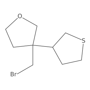 3-(Bromomethyl)-3-(thiolan-3-yl)oxolane结构式