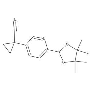 1-(6-(4,4,5,5-Tetramethyl-1,3,2-dioxaborolan-2-YL)pyridin-3-YL)cyclopropanecarbonitrile结构式