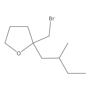 2-(Bromomethyl)-2-(2-methylbutyl)oxolane Structure