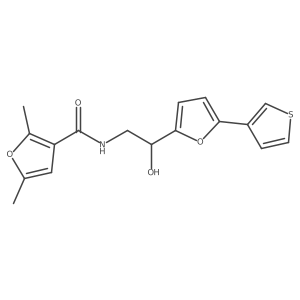 N-(2-hydroxy-2-(5-(thiophen-3-yl)furan-2-yl)ethyl)-2,5-dimethylfuran-3-carboxamide结构式