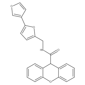 N-([2,3'-bifuran]-5-ylmethyl)-9H-xanthene-9-carboxamide结构式
