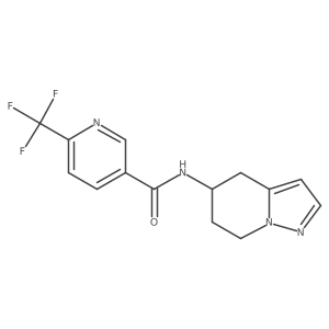 N-(4,5,6,7-tetrahydropyrazolo[1,5-a]pyridin-5-yl)-6-(trifluoromethyl)nicotinamide结构式