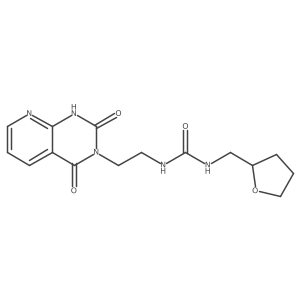 1-(2-(2,4-dioxo-1,2-dihydropyrido[2,3-d]pyrimidin-3(4H)-yl)ethyl)-3-((tetrahydrofuran-2-yl)methyl)urea Structure