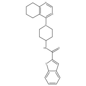 N-(1-(5,6,7,8-tetrahydroquinazolin-4-yl)piperidin-4-yl)benzo[b]thiophene-2-carboxamide结构式