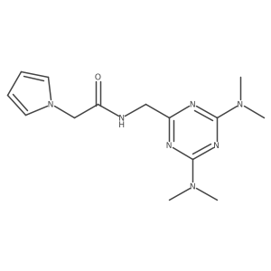 N-((4,6-bis(dimethylamino)-1,3,5-triazin-2-yl)methyl)-2-(1H-pyrrol-1-yl)acetamide结构式