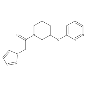 2-(1H-pyrazol-1-yl)-1-(3-(pyridazin-3-yloxy)piperidin-1-yl)ethanone结构式