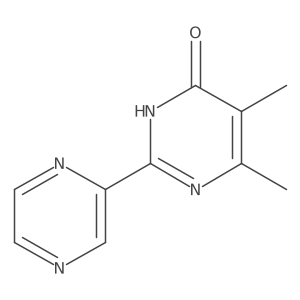5,6-dimethyl-2-(pyrazin-2-yl)pyrimidin-4(3H)-one结构式
