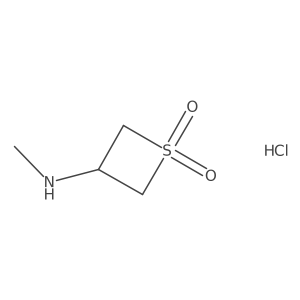 3-(Methylamino)-1lambda6-thietane-1,1-dione hydrochloride Structure