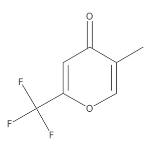 5-Methyl-2-(trifluoromethyl)pyran-4-one结构式