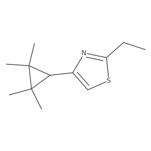 2-Ethyl-4-(2,2,3,3-tetramethylcyclopropyl)-1,3-thiazole结构式