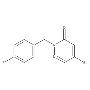 5-Bromo-2-(4-fluorobenzyl)pyridazin-3(2H)-one结构式