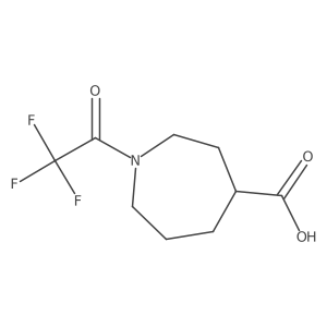 1-(Trifluoroacetyl)azepane-4-carboxylic acid结构式