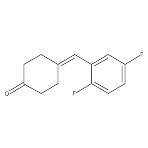 4-[(2,5-Difluorophenyl)methylidene]cyclohexan-1-one结构式