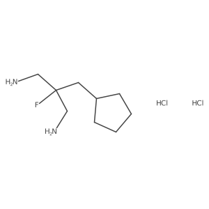2-(Aminomethyl)-3-cyclopentyl-2-fluoropropan-1-amine dihydrochloride结构式