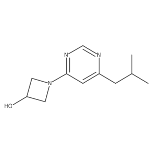 1-[6-(2-Methylpropyl)pyrimidin-4-yl]azetidin-3-ol结构式