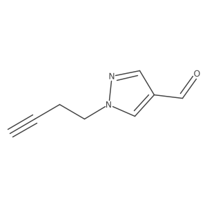 1-(but-3-yn-1-yl)-1H-pyrazole-4-carbaldehyde结构式