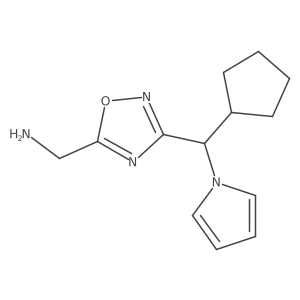 (3-(cyclopentyl(1H-pyrrol-1-yl)methyl)-1,2,4-oxadiazol-5-yl)methanamine Structure