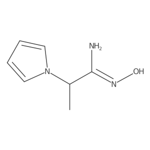 (Z)-N'-hydroxy-2-(1H-pyrrol-1-yl)propanimidamide结构式