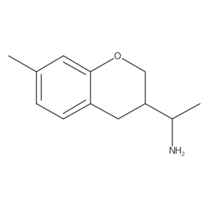 (1R)-1-(7-methyl-3,4-dihydro-2H-1-benzopyran-3-yl)ethan-1-amine结构式